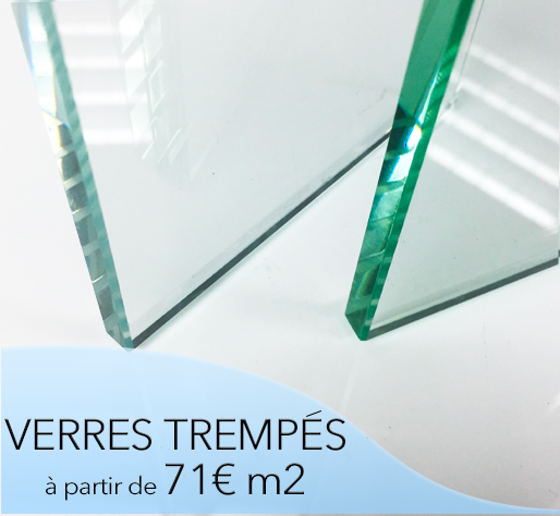 Verre trempe sur mesure prix