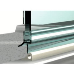 Joint double lèvre bas de porte en verre + profil de seuil profil de seuil 2