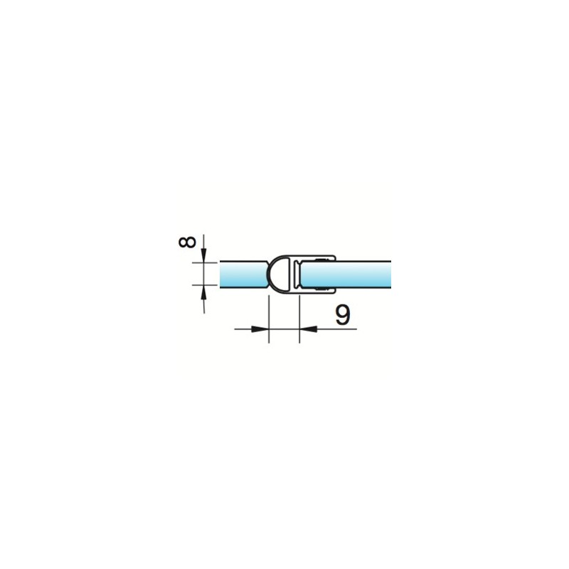 Joint d'étanchéité bourrelet verre/verre à 180°