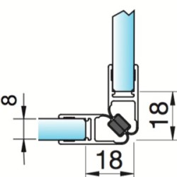Joint d'étanchéité magnétique verre/verre 90°