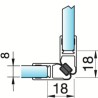Joint d'étanchéité magnétique verre/verre 90°