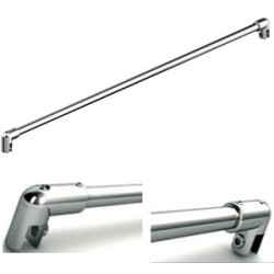 Barre raidisseur de douche verre/verre