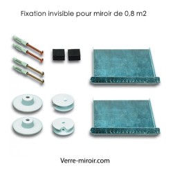Fixation invisible pour miroir de 0,8 m2