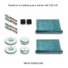 Fixation invisible pour miroir de 0,8 m2