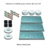 Fixation invisible pour miroir de 2,6 m2