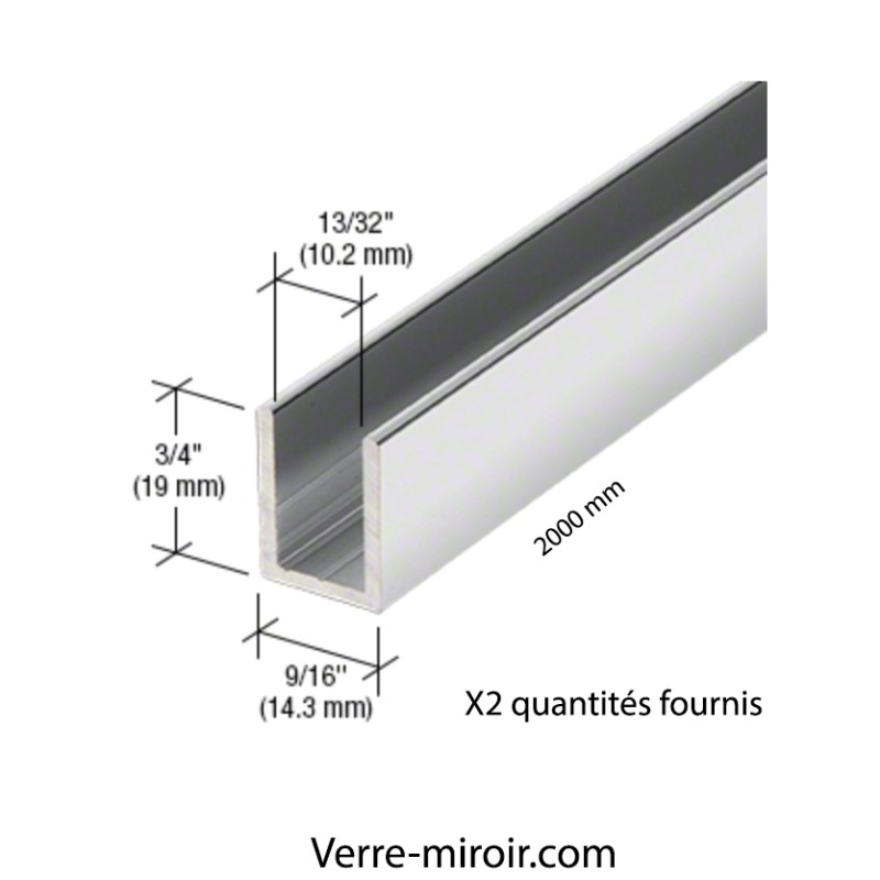 Kit paroi de douche en verre trempé