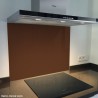 Fond de hotte verre marron