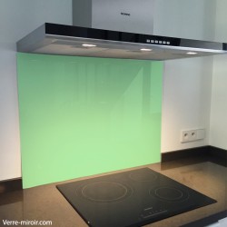 Fond de hotte verre vert d'eau