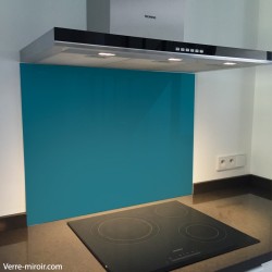 Fond de hotte verre bleu