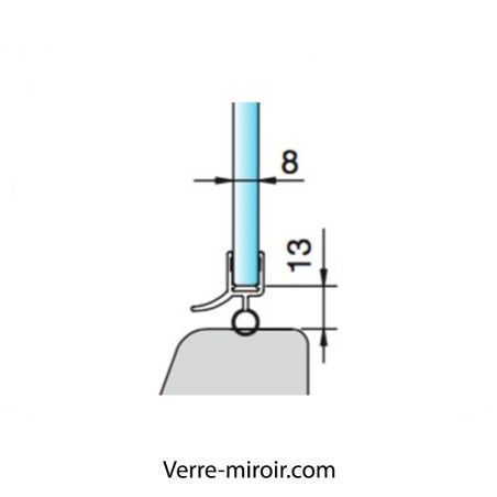 Kit porte de douche en verre trempé joint bas de porte