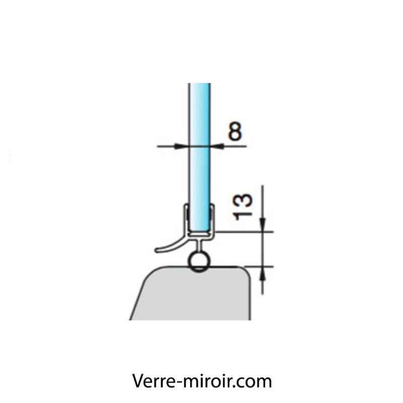 Joint bas de porte en verre