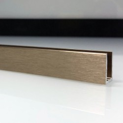 Profilé de douche en aluminium brossé bronze