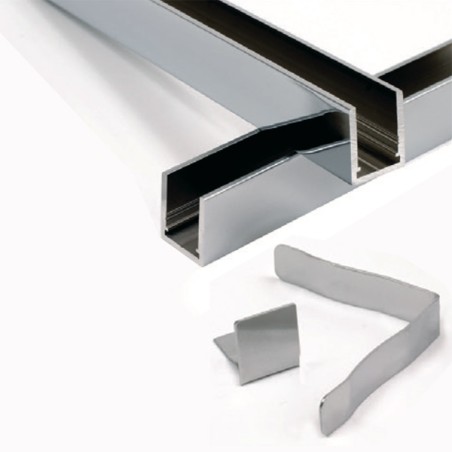 Profile clipper diffusion U9 et U12 pour paroi de douche