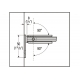 Charnière pour porte en Verre-Mur 90° Réglable