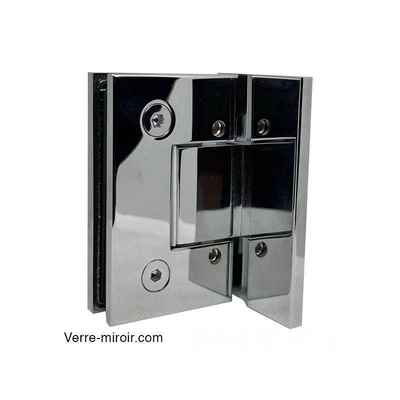 Charnière de Douche Chromé Porte en Verre Réglable vue arrière
