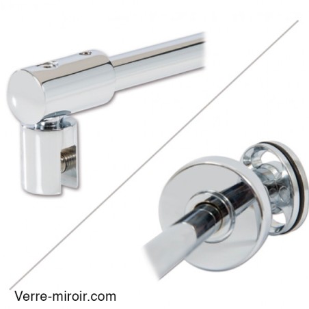 Barre raidisseur de douche verre/mur