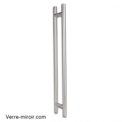Poignée inox pour porte de douche en verre 