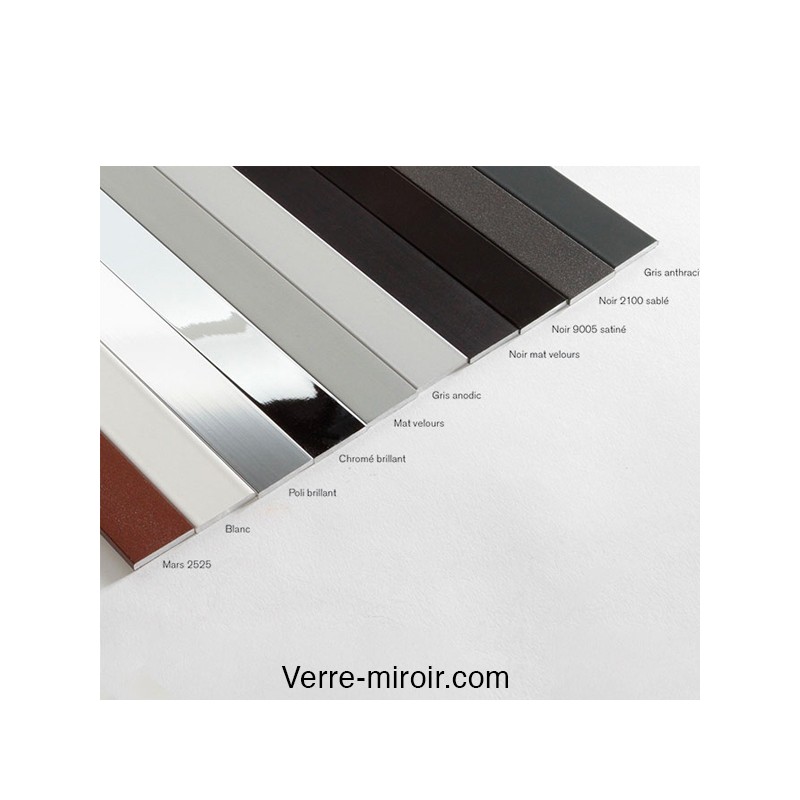 Plats aluminium 25x2 mm chromé - noir - blanc