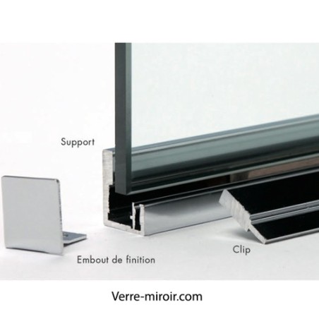 Profilé miroir atelier F209 en U à clip.