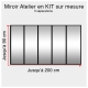 Kit miroir atelier sur mesure jusqu'à H:90cm x 200cm 5 separations