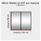 Kit miroir atelier sur mesure jusqu'à H:90cm x 150cm 2 separations