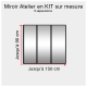 Kit miroir atelier sur mesure jusqu'à H:90cm x 150cm 3 separations