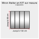 Kit miroir atelier sur mesure jusqu'à H:90cm x 150cm 4 separations
