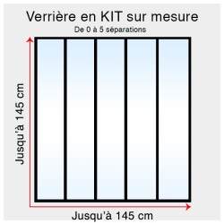 Kit verrière atelier sur mesure jusqu'à H:145cm x 145cm