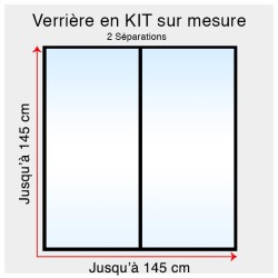 Kit verrière atelier sur mesure jusqu'à H:145cm x 145cm 2