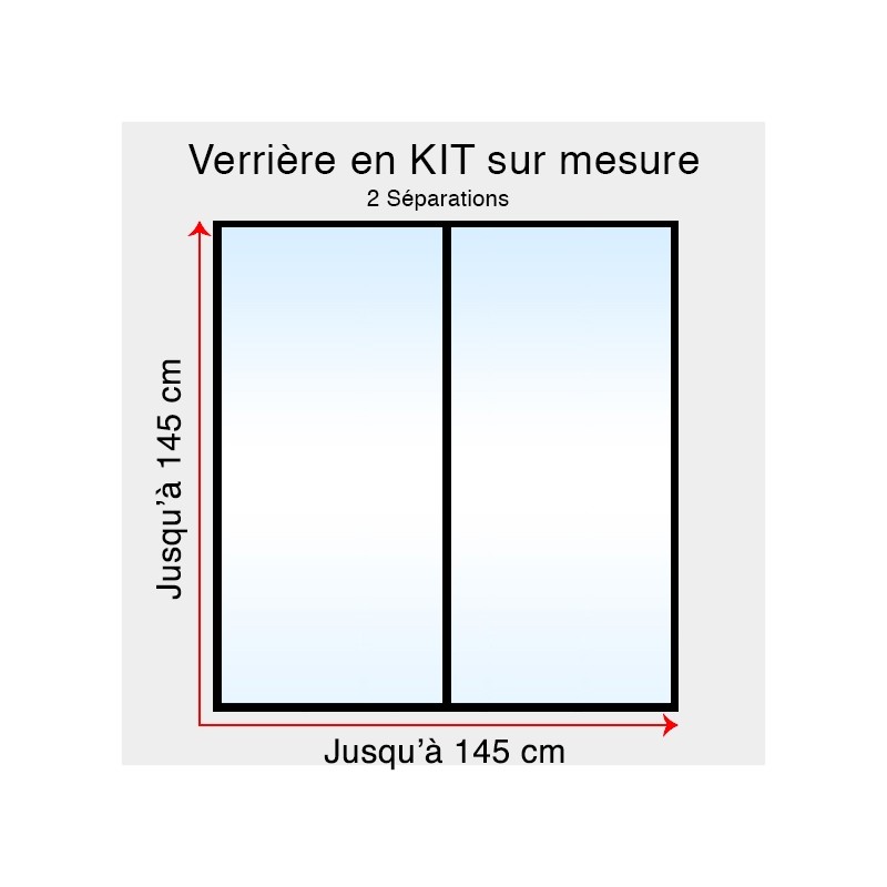 Kit verrière atelier sur mesure 2 séparations