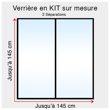 Kit verrière atelier sur mesure 2 séparations