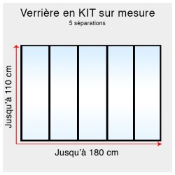 Kit verrière atelier sur mesure jusqu'à H:110cm x 180cm