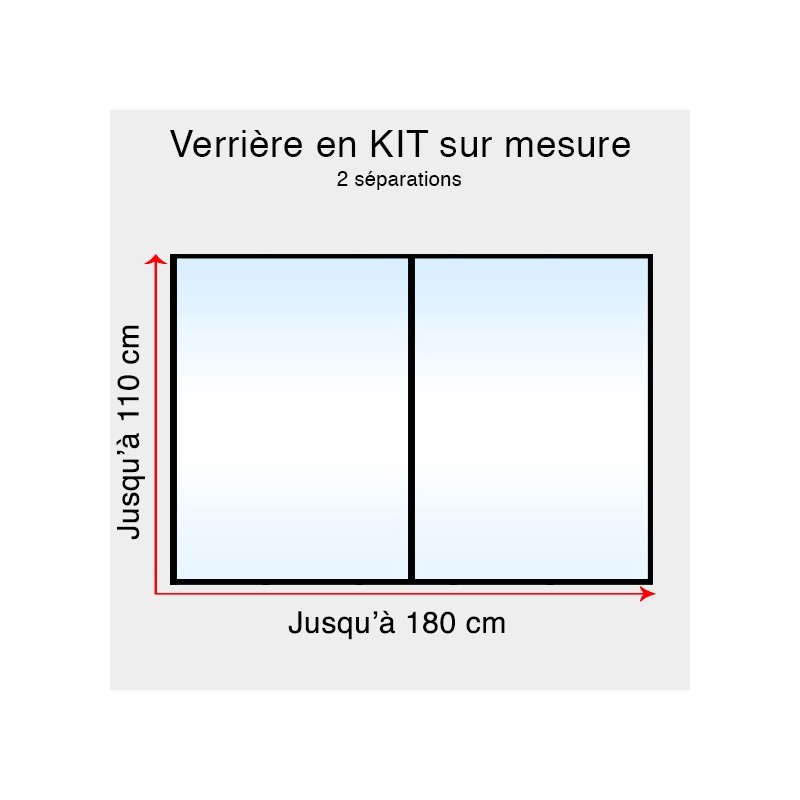 Kit verrière atelier sur mesure jusqu'à H:110cm x 180cm