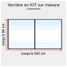 Kit verrière atelier sur mesure jusqu'à H:90cm x 200cm 2 separations