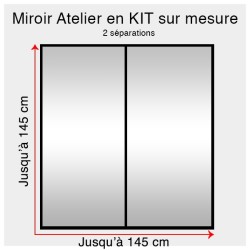 Kit miroir atelier sur mesure jusqu'à H:145cm x 145cm 5 separations 2