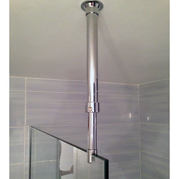 Barre raidisseur pour cloison de douche fixation entre mur et verre