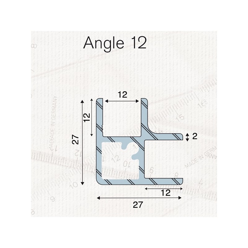 Plan Profilé d'angle 12 clipper diffusion