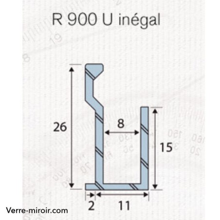 Plan Profile R900 spécial miroir U inégal