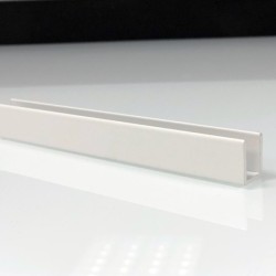 Profilé de douche blanc pour paroi fixe