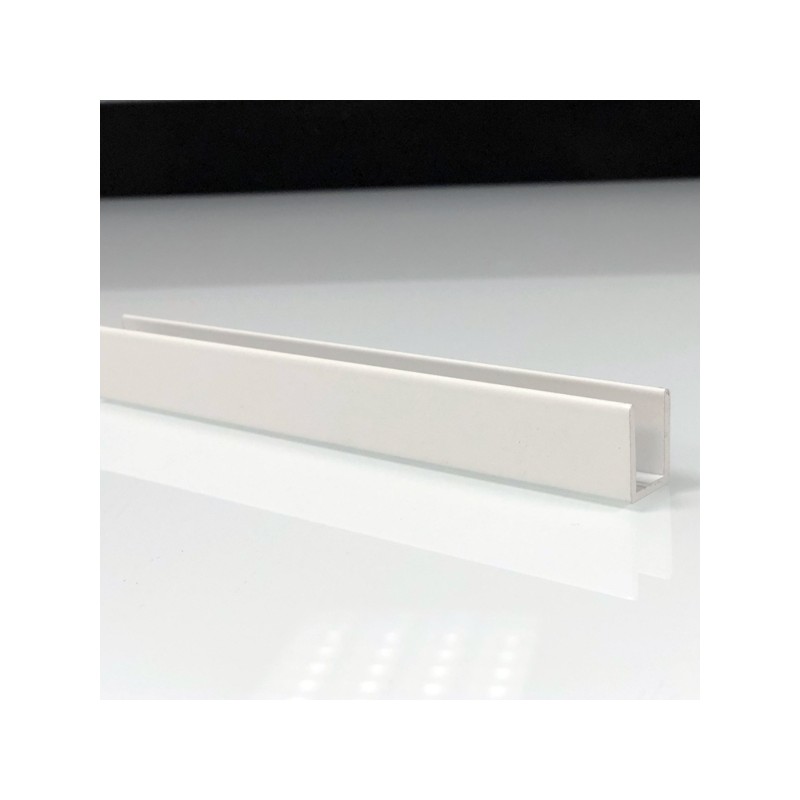 Profilé de douche blanc pour paroi fixe