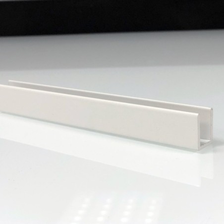 Profilé de douche blanc pour paroi fixe