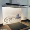 Fond de hotte verre imprimé personnalisé zen 1