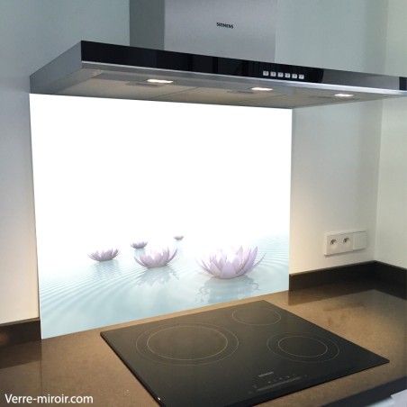 Fond de hotte verre imprimé personnalisé zen 2