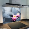 Fond de hotte verre imprimé personnalisé zen 5