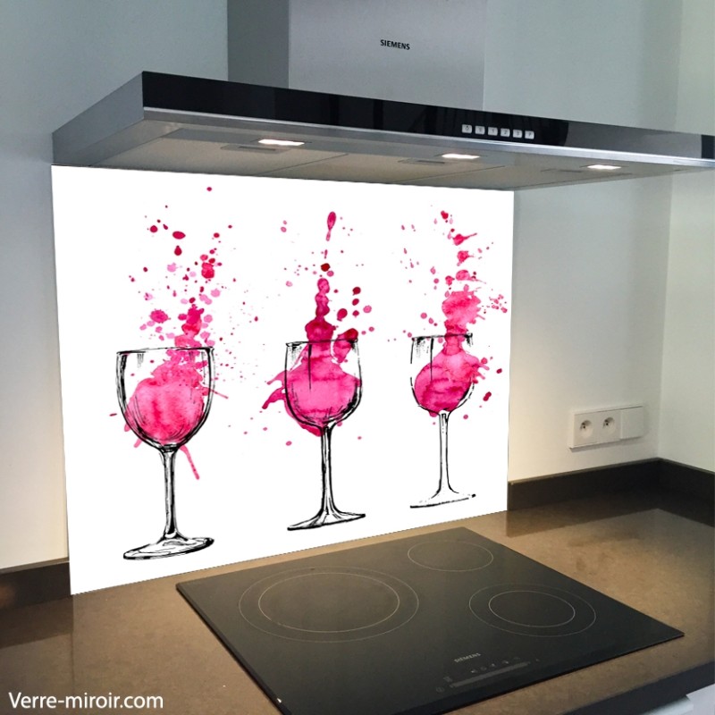 Fond de hotte verre imprimé personnalisé culinaire 1