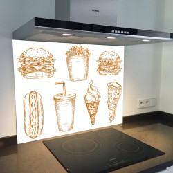 Fond de hotte verre imprimé personnalisé culinaire 9