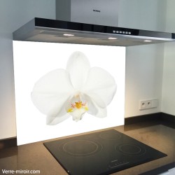 Fond de hotte verre imprimé personnalisé floral 5