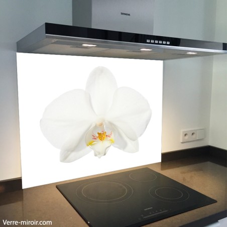 Fond de hotte verre imprimé personnalisé floral 5