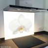 Fond de hotte verre imprimé personnalisé floral 5