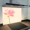Fond de hotte verre imprimé personnalisé floral 17